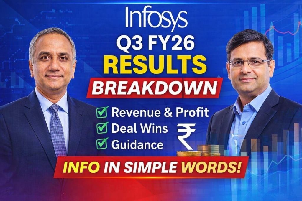 Infosys Q3 FY26 Results Breakdown (₹): Revenue, Profit, Deal Wins, Guidance & Management&nbsp;Commentary